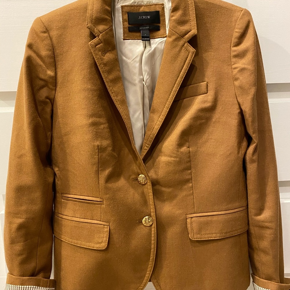 Camel JCrew schoolboy blazer